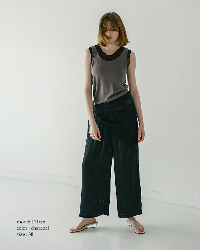 whyto ホワイト シアー コンビネーション 2way タンクトップ “sheer