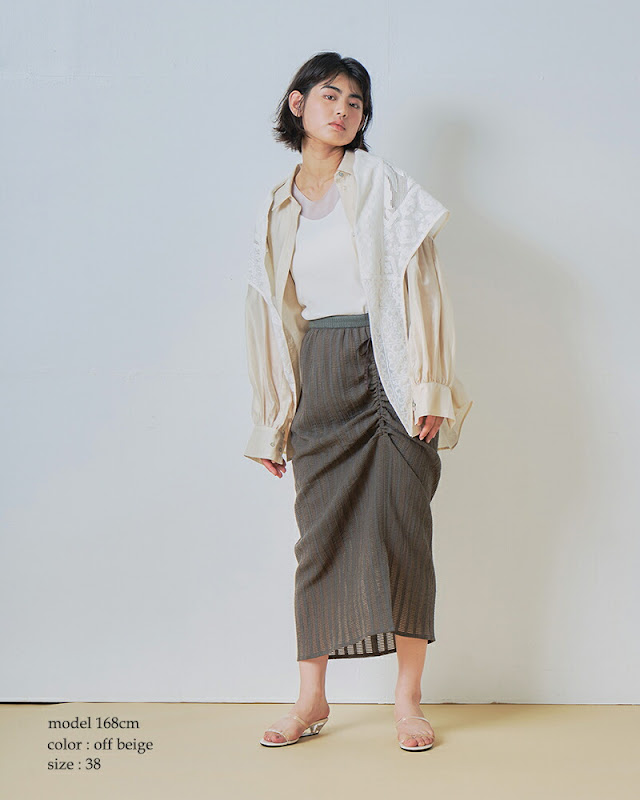 whyto ホワイト シアー コンビネーション 2way タンクトップ “sheer