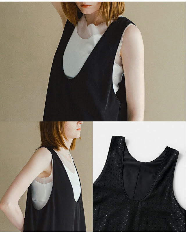 whyto ホワイト Uネック コクーン ドレス “u neck cocoon dress