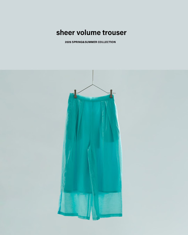 whyto ホワイト シアー ボリューム トラウザーパンツ “sheer volume