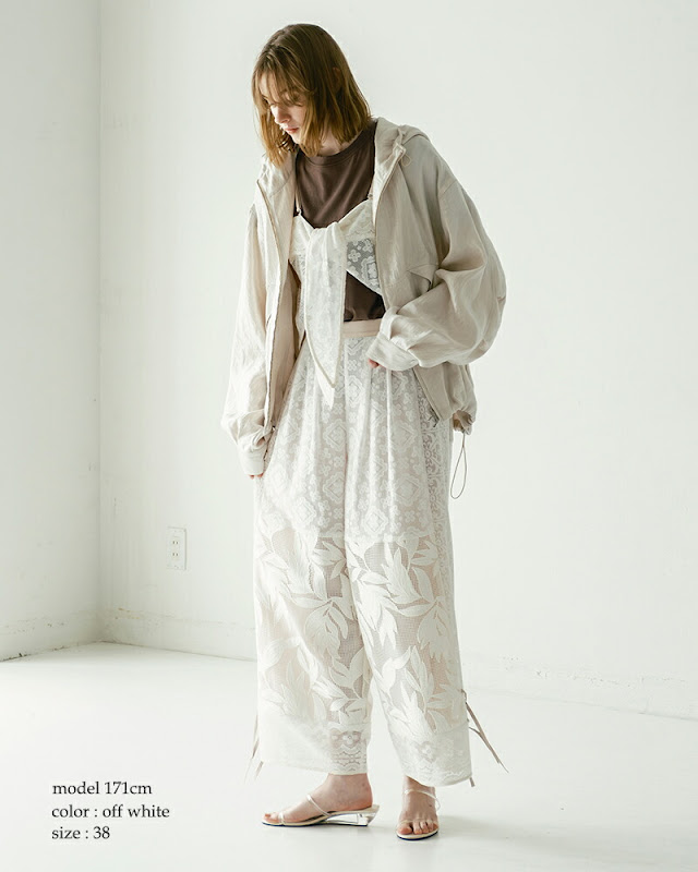 30%OFF】 whyto ホワイト レース コンビネーション パンツ “lace
