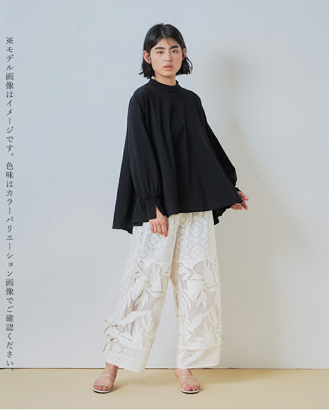 whyto ホワイト レース コンビネーション パンツ “lace combination