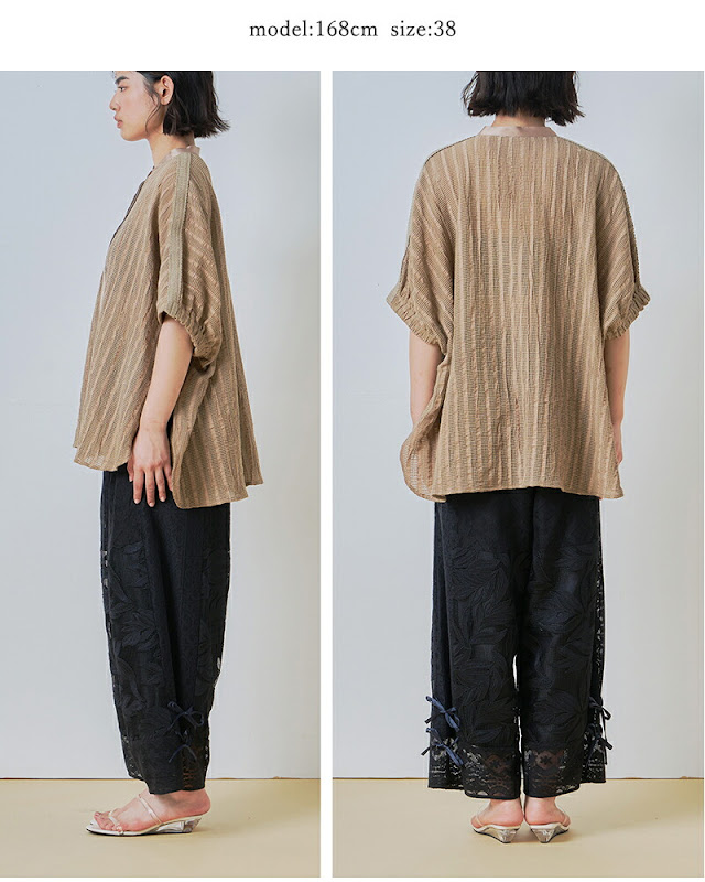 whyto ホワイト レース コンビネーション パンツ “lace combination