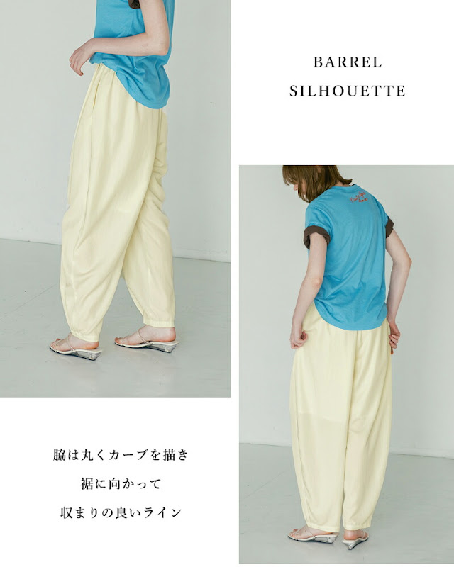 whyto ホワイト タック バレルパンツ “tuck barrel pants