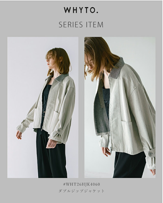 whyto ホワイト アシンメトリー タック デニムパンツ “asymmetry tuck