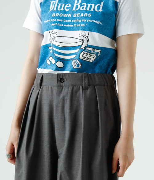 TOUJOURS トゥジュー SUPER120s トロピカル ウール 2タック パンツ “2