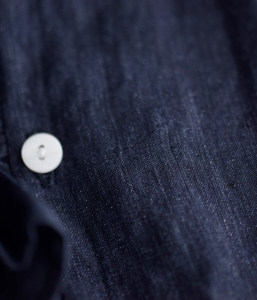 TOUJOURS トゥジュー ハード ウォッシュ リネン シャツ “Ruffle Shirt