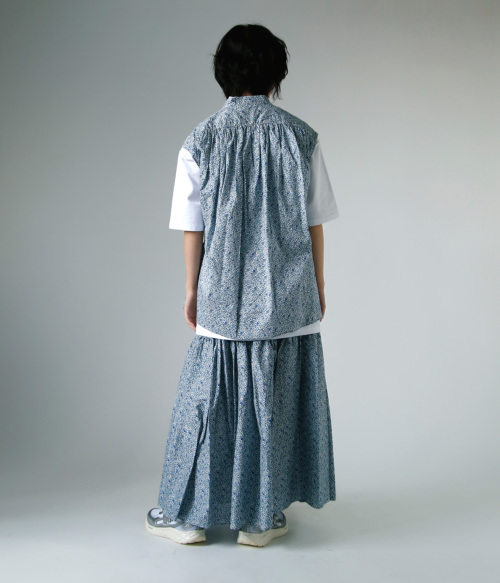 TOUJOURS トゥジュー リバティー ブルー フラワー プリント コットン