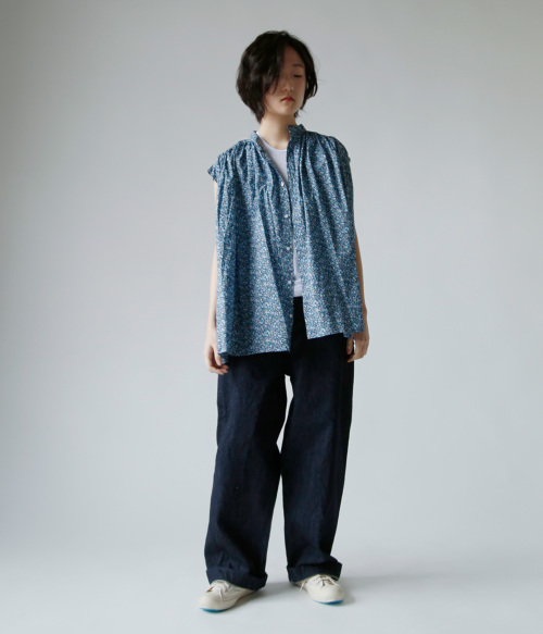 TOUJOURS トゥジュー リバティー ブルー フラワー プリント