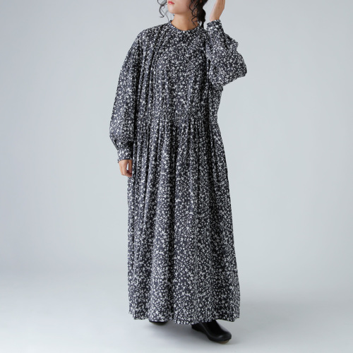 TOUJOURS トゥジュー フラワープリント コットン ストレッチ ドレス