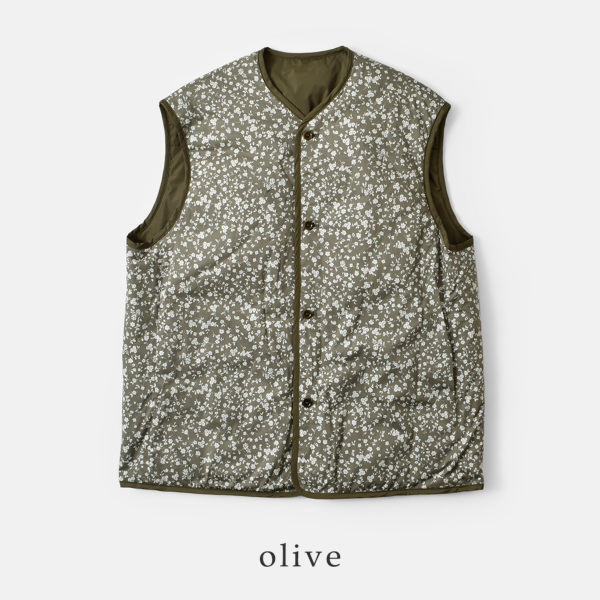 レア TOUJOURS トゥジュー2024AW 花柄 リバーシブル ベスト レア TOUJOURS トゥジュー2024AW 花柄 リバーシブル ベスト レア