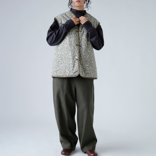 TOUJOURS トゥジュー フラワープリント コットン ストレッチ