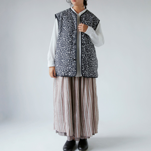 TOUJOURS トゥジュー フラワープリント コットン ストレッチ