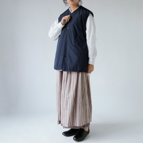 レア TOUJOURS トゥジュー2024AW 花柄 リバーシブル ベスト TOUJOURS トゥジュー ヴィンテージ フラワー プリント コットン