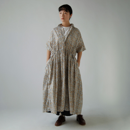 TOUJOURS トゥジュー リバティフラワープリントコットン ドレス “Short