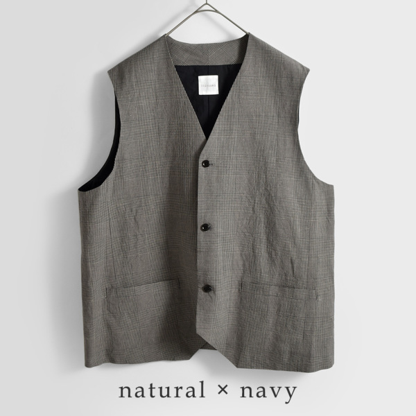 おっこです。トゥジュー TOUJOURS カシュクールベスト リネン WOMEN'S】TOUJOURS（トゥジュー）“Oversize Vest -COTTON WIDE WALE