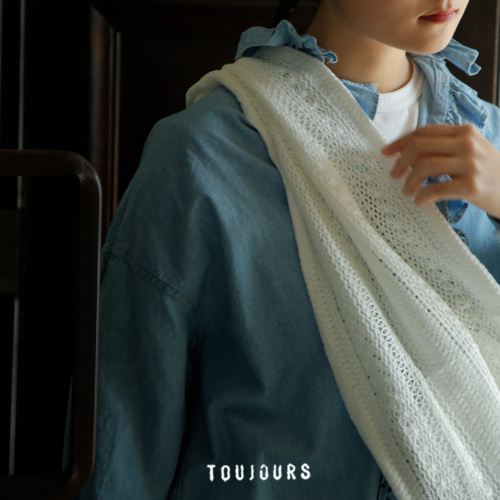 TOUJOURS トゥジュー コットン クロシェレース/カットワーク刺繍