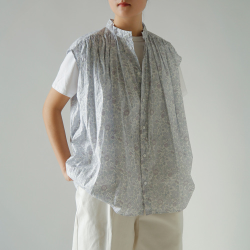 シャツ+ブラウス(半袖+袖なし) TOUJOURS Pleated Sleeveless Long Shirt WOMEN'S】TOUJOURS（トゥジュー）“Pleated Sleeveless Long Shirt