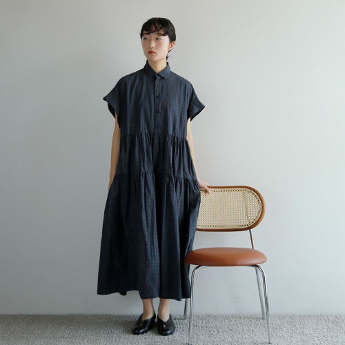 TOUJOURS トゥジュー ハードウォッシュコットン タッターソール