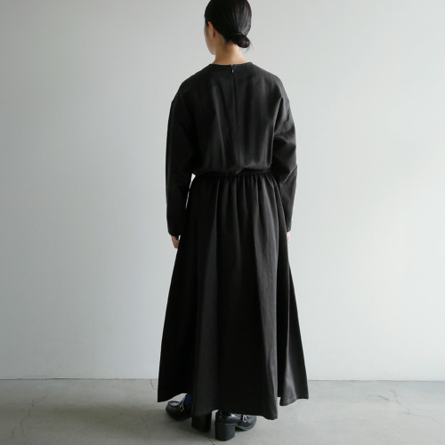 YOKO SAKAMOTO ヨーコサカモト ブラッシュド サテン リラックス ドレス
